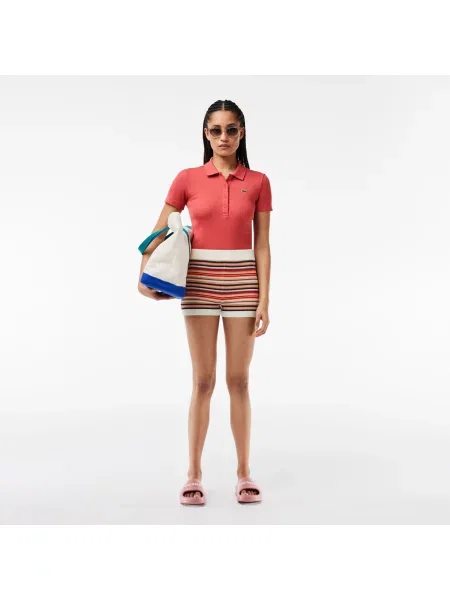 Lacoste Koszulka Polo Slim Fit Z Bawełny Organicznej różowa