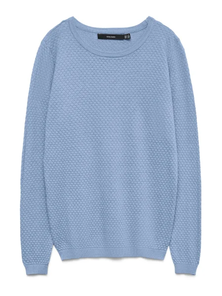VERO MODA Pulover Care sivkasto plava