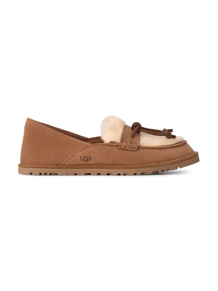 UGG mocasini pentru femei din piele întoarsă W Zora Loafer maro