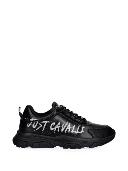 Sneakerși Just Cavalli cu imagine chunky negru