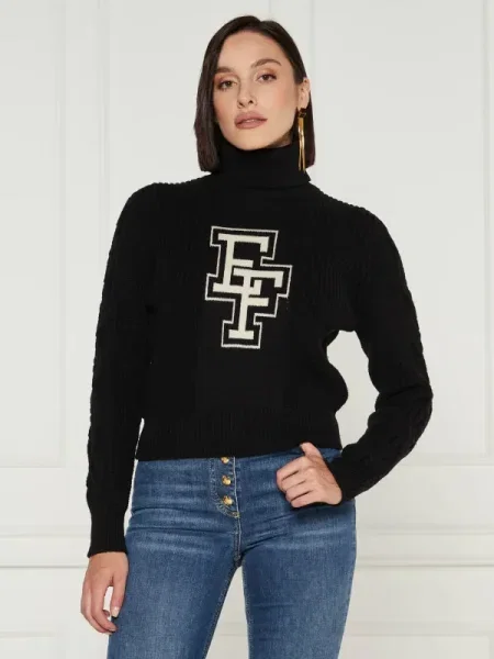 Pulover Elisabetta Franchi de lână negru