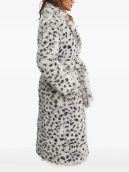 Palton Bardot cu imagine cu model leopard gri