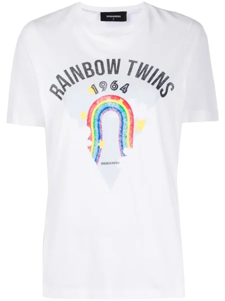 Tricou Dsquared2 cu imagine alb