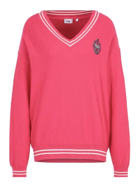 FILA Pulover roșu pastel / negru alb