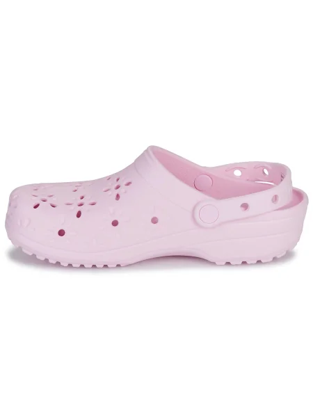 Pantofi Crocs cu model floral clasici roz