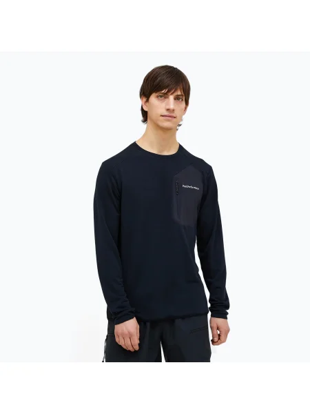 Мъжки суитшърт Peak Performance Freelight Polartec Grid black черно