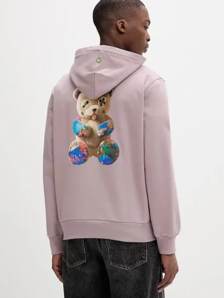 Barrow bluza z kapturem męska fioletowa