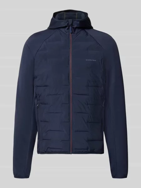 Hybrid kurtka z kapturem model PERFECT' Jack & Jones granatowa