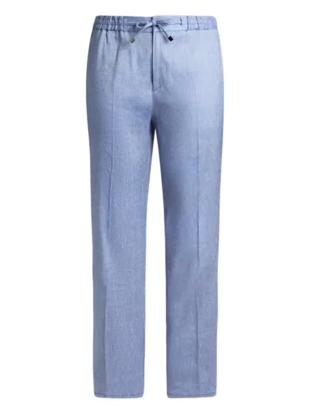 Pantaloni Etro din țesătură twill albastru