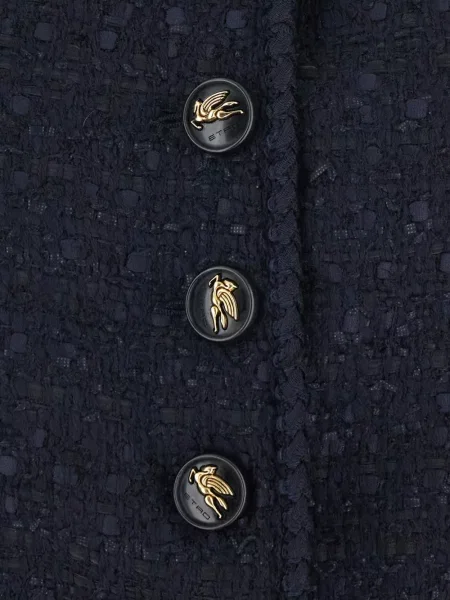 Bouclé vestă Etro albastru