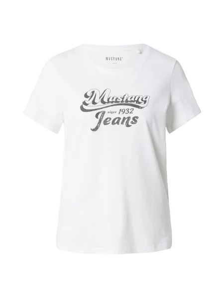 MUSTANG Tricou Alma gri închis alb