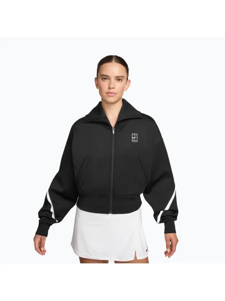 Тенісна кофта Nike Advantage Dri-Fit FZ black/white біла