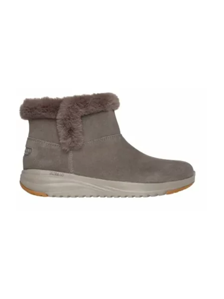 Botki Skechers skórzane szare