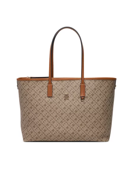 TOMMY HILFIGER Shopper torba smeđa / konjak / kaki bež
