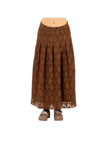 Maksi spódnica maxi Max Mara Studio brązowa