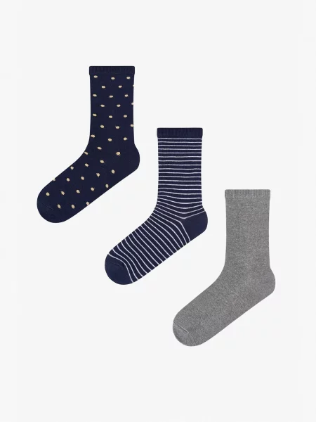 Penti Ponožky PENTI Dotty Crew-Socken mit Punktemuster glänzend Paar mix barev