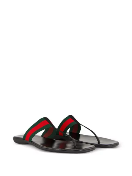 Sandale Gucci cu dungi verde