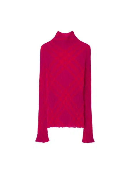 Sweter Burberry wełniany czerwony
