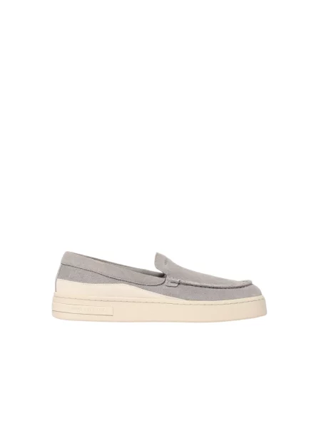 Półbuty Armani Exchange zamszowe wsuwane casual szare