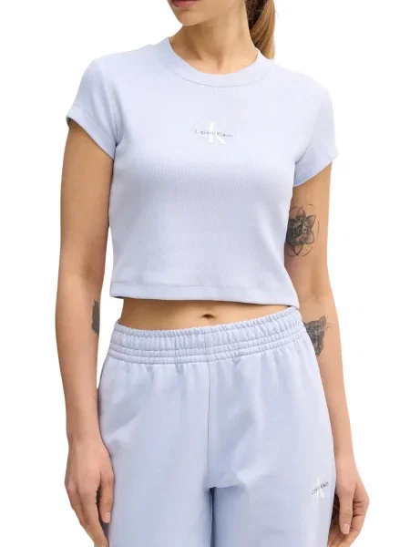 Calvin Klein Jeans Tricou mov pastel albastru