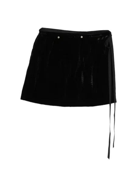 Βελούδινη φούστα Ann Demeulemeester κρουαζέ μαύρο