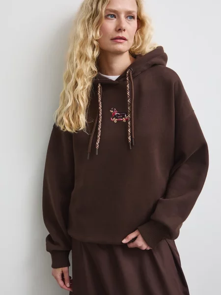 Medicine bluza z kapturem brązowa