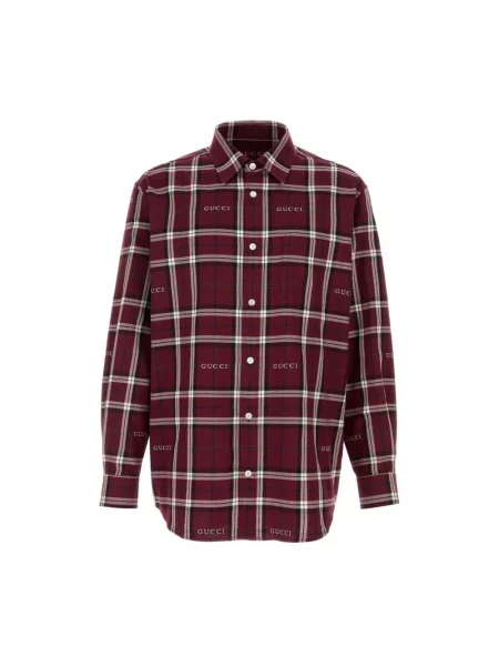 Koszula Gucci w kratkę czerwona