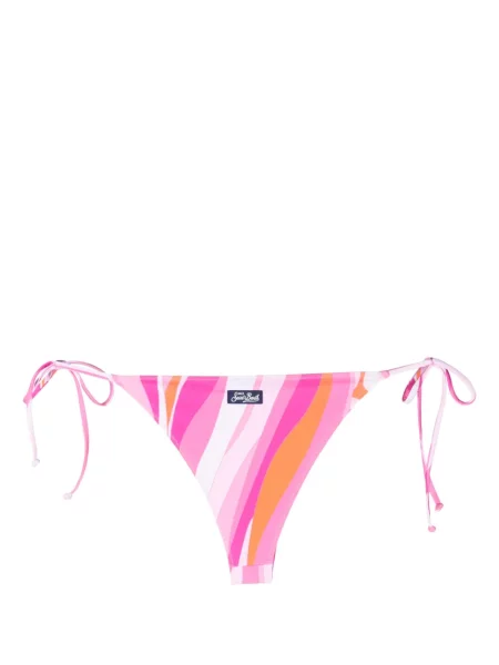 Raštuotas bikini Mc2 Saint Barth su abstrakčiu raštu rožinė