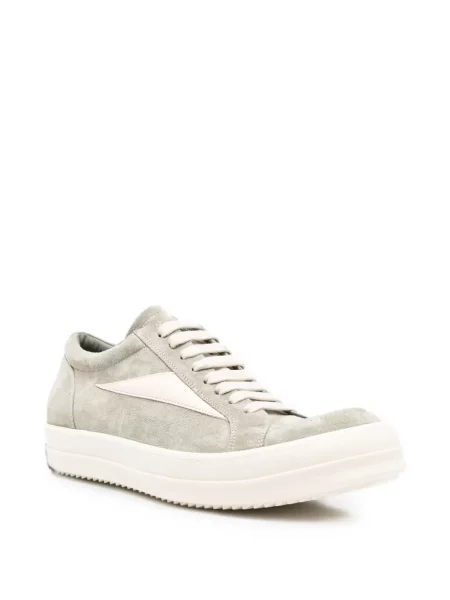 Sneakerși Rick Owens din piele de căprioară gri