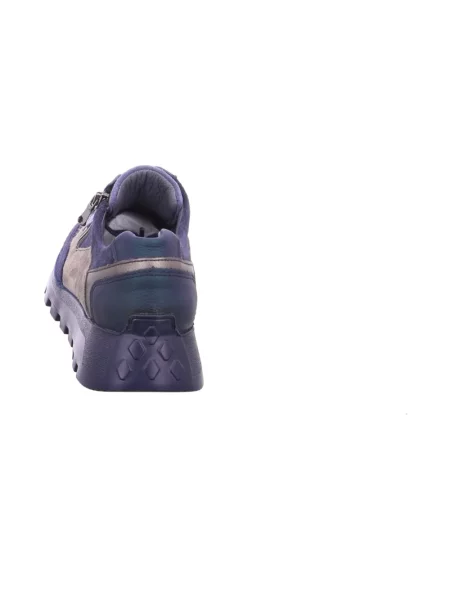 Sneakersy Waldläufer sznurowane koronkowe casual niebieskie