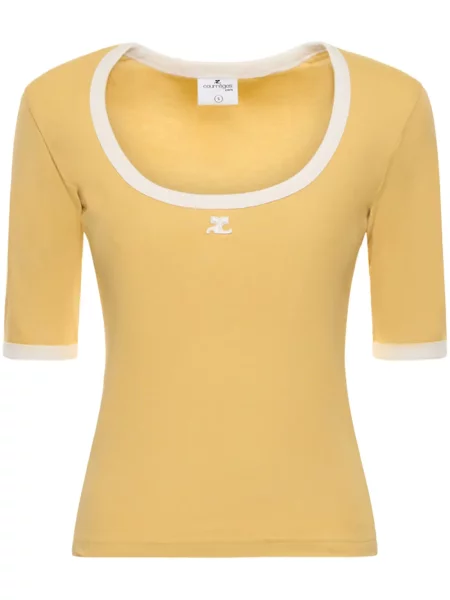 Tricou Courreges galben