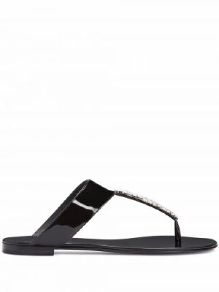 Sandale Giuseppe Zanotti fără toc negru