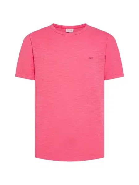 Tricou Sun68 cu broderie roz