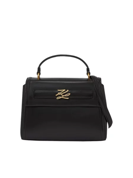 Geanta crossbody Karl Lagerfeld cu autograf negru