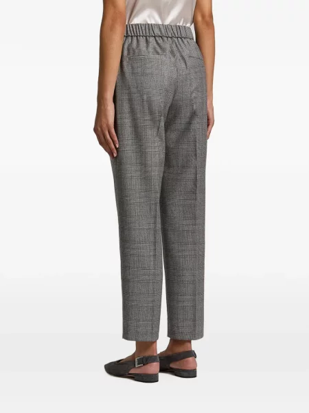 Pantaloni Peserico în carouri gri
