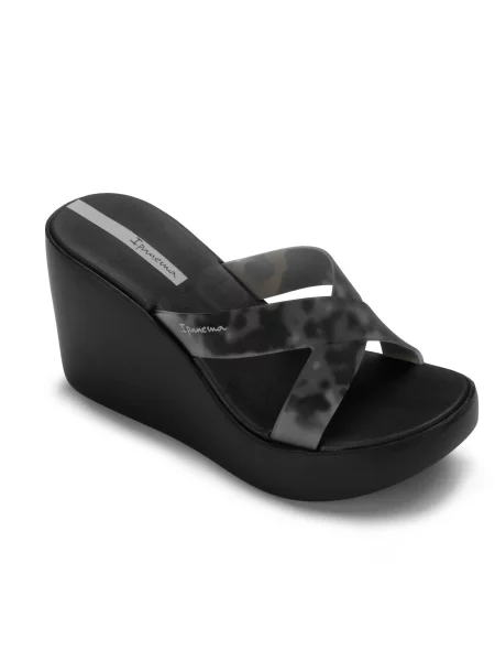 Klapki na platformie Ipanema HIGH FASHION SLIDE FEM czarne