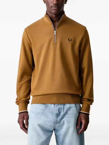 Cipzáras melegítő felső Fred Perry autogrammal barna