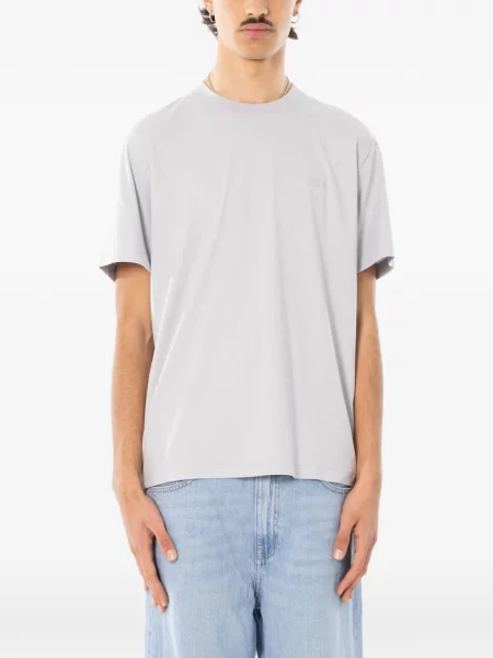 Tricou Lacoste cu broderie gri