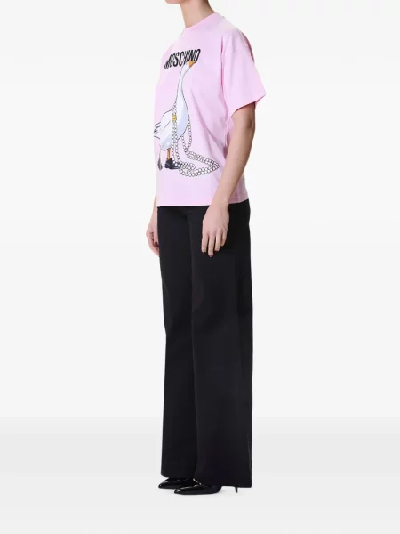 Tricou Moschino cu imagine roz