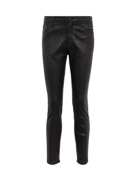 Pantaloni Ag Jeans cu talie înaltă negru