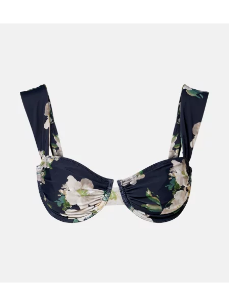 Bikini Montce w kwiatki niebieski