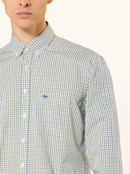 Fynch-Hatton Košile Regular Fit zelená / modrá bílá