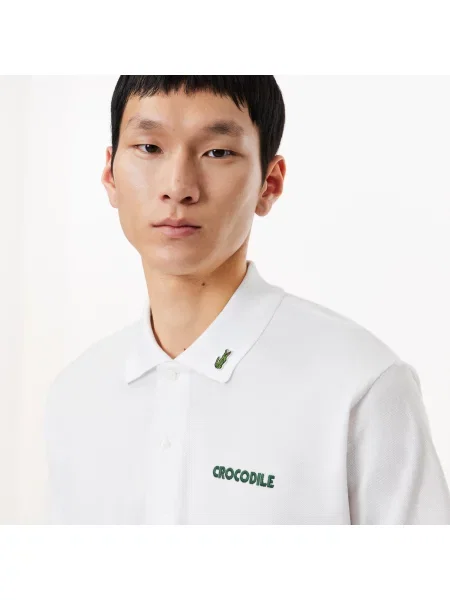 Классическое поло Lacoste белое