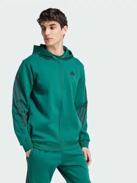 Свитер Adidas в полоску зеленый