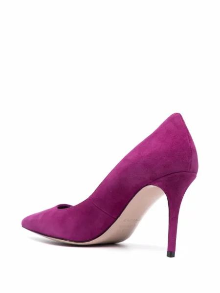 Pantofi cu toc Le Silla din piele de căprioară violet