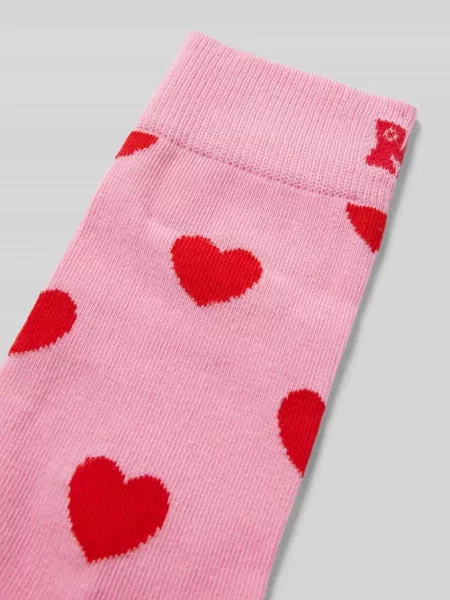 Skarpety Happy Socks w serca różowe