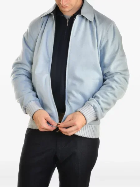 Geacă bomber Kiton din cașmir albastru