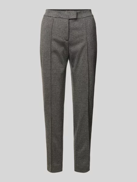 Spodnie z dżerseju o kroju regular fit z lamowaną kieszenią z tyłu Christian Berg Woman Selection