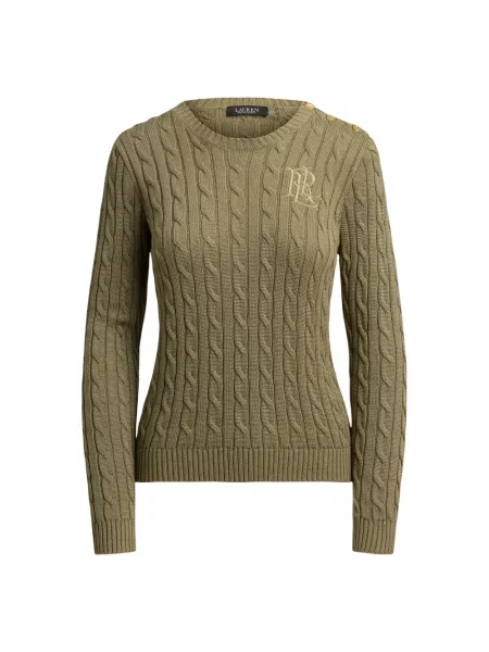 Dzianinowy sweter Ralph Lauren zielony