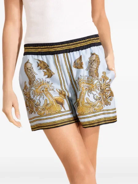 Pantaloni scurți La Doublej cu imagine albastru